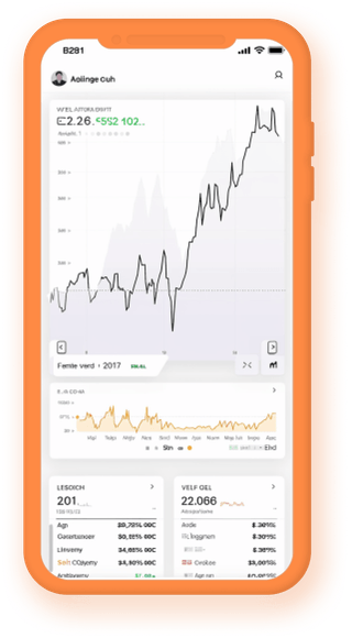 Suivi mobile de portefeuille présentant des statistiques crypto en temps réel